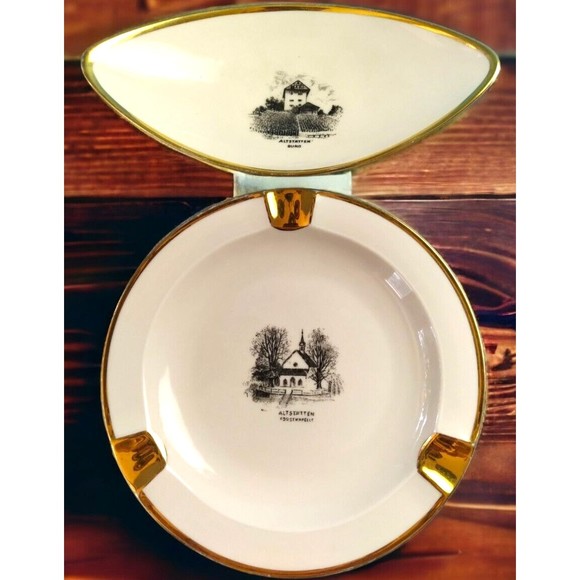Vintage Sevelen Rheintal Suisse Switzerland Ashtray and Cigarette Trinket Dish - Picture 1 of 10